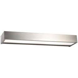 Wandlampe Apollo Grau Metall 60 cm 5 cm - Farbe: Nickel matt - LED - Wandlampe- LED Energiesparlampe