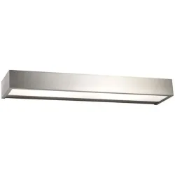 Wandlampe Apollo Grau Metall 60 cm 5 cm - Farbe: Nickel matt - LED - Wandlampe- LED Energiesparlampe
