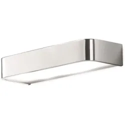 Wandlampe Enoch Grau Metall 30 cm 4.5 cm - Farbe: chrom - LED - Wandlampe- LED Energiesparlampe