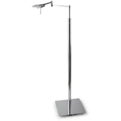 Leselampe Chaim Grau Metall 150 cm - Farbe: chrom - LED - Leselampe- LED Energiesparlampe