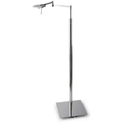 Leselampe Chaim Grau Metall 150 cm - Farbe: chrom - LED - Leselampe- LED Energiesparlampe