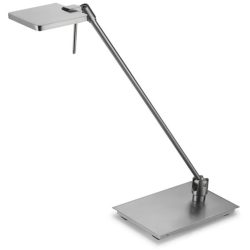 Tischlampe Chaim Grau Metall 50 cm - Farbe: Nickel matt - LED - Tischlampe- LED Energiesparlampe