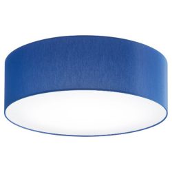 Deckenlampe Noah Blau Metall/Stoff 50 cm 16 cm - Farbe: Dunkelblau - LED - Lichtfarbe: Warmweiss - Material: Metall/ Stoff - Deckenlampe- LED