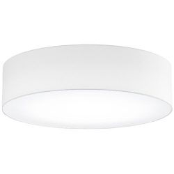 Deckenlampe Noah Weiss Metall/Stoff 60 cm 16 cm - Farbe: reinweiss - LED - Lichtfarbe: Warmweiss - Material: Metall/ Stoff - Deckenlampe- LED