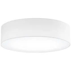 Deckenlampe Noah Weiss Metall/Stoff 60 cm 16 cm - Farbe: reinweiss - LED - Lichtfarbe: Warmweiss - Material: Metall/ Stoff - Deckenlampe- LED