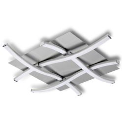 Deckenlampe Gisela Silber/Grau Aluminium 57 cm 7 cm - Farbe: Silber/chrom - LED - Deckenlampe- LED Energiesparlampe