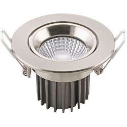 Einbaustrahler Curdin Grau Aluminium 9 cm 0 cm - Farbe: Nickel gebürstet - LED - Einbaustrahler- LED Energiesparlampe