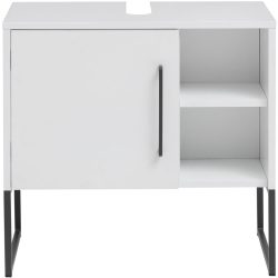 Waschbeckenunterschrank Citron Weiss Holz 60.4 cm 33 cm - Material: Holzwerkstoff - Waschbeckenunterschrank