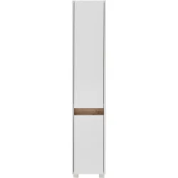 Badezimmerschrank Oreon Weiss Holz 30.2 cm 33 cm 164.5 cm - Material: Holzwerkstoff - Badezimmerschrank