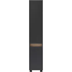 Badezimmerschrank Oreon Grau Holz 30.2 cm 33 cm 164.5 cm - Farbe: anthrazit - Material: Holzwerkstoff - Badezimmerschrank