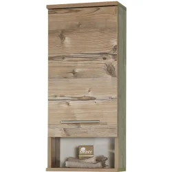 Badezimmerschrank Isila Braun Holz 30 cm 20.5 cm 71 cm - Farbe: fichte - Material: Holzwerkstoff - Badezimmerschrank