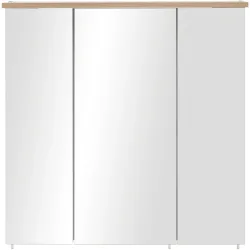 Spiegelschrank Isila Braun Holz/Metall 70.5 cm 72.5 cm 23.7 cm - Farbe: fichte - Material: Holzwerkstoff - Spiegelschrank