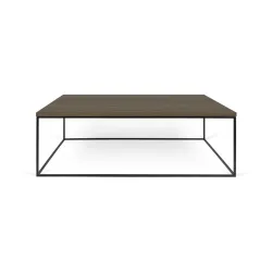 Salontisch Nissa Braun/Schwarz Holzwerkstoff/Metall 120 cm - Farbe: Nussbaum furniert, schwarz - Salontisch