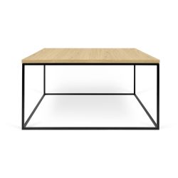 Salontisch Nissa Braun/Schwarz Holzwerkstoff 75 cm - Farbe: Eiche furniert, schwarz - Salontisch
