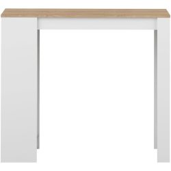 Bartisch Mullo Braun/Weiss Holzwerkstoff 115 cm - Farbe: Eiche Dekor/weiss - Bartisch
