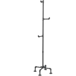 Kleiderständer Nael Schwarz Metall 47 cm 172 cm - Farbe: schwarz matt - Kleiderständer