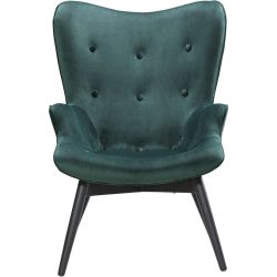 Sessel Tarik Grün/Schwarz Samt/Metall 80 cm 99 cm - Farbe: Grün, Schwarz - Material: Samt, Metall - Sessel