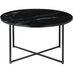 Salontisch Kilian Schwarz Glas 80 cm - Salontisch