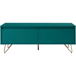 Lowboard Astrix Blau/Gold MDF/Metall 120 cm 45 cm 40 cm - Lowboard