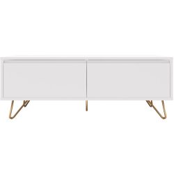 Lowboard Astrix Weiss/Gold MDF/Metall 120 cm 45 cm 40 cm - Lowboard
