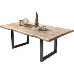 Esstisch Gordon Braun Holz 240 cm - Farbe: natur - Material: Mangoholz massiv - Esstisch