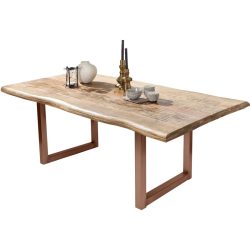 Esstisch Gordon Braun Holz 180 cm - Farbe: natur - Material: Mangoholz massiv - Esstisch