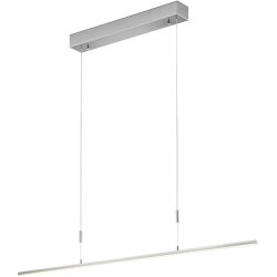 Bankamp Pendellampe Slim Grau Glas 98 cm 150 cm Höhenverstellbar (manuell) - Farbe: Nickel matt/Chrom abgesetzt - LED - Lichtfarbe: Extra warmweiss -