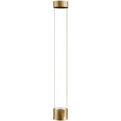 Designer-Pendellampe Bankamp Impulse gold 1-flammig - Farbe: Blattgoldoptik mit schwarz abgesetzt - LED - Lichtfarbe: Extra warmweiss - Material: