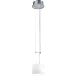 Designer-Pendellampe Bankamp Grazia Nickel matt 1-flammig dimmbar D 16 cm - Farbe: Nickel matt/Chrom abgesetzt - LED - Lichtfarbe: Extra warmweiss -