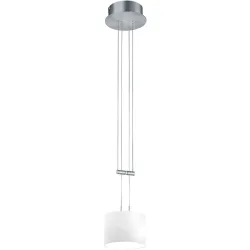 Designer-Pendellampe Bankamp Grazia Nickel matt 1-flammig dimmbar D 16 cm - Farbe: Nickel matt/Chrom abgesetzt - LED - Lichtfarbe: Extra warmweiss -