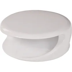 Salontisch Kenny Weiss Glas 80 cm - Material: Fiberglas - Salontisch