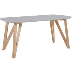 Esstisch Dijon Braun/Grau Holz 180 cm - Farbe: grau Eiche - Esstisch