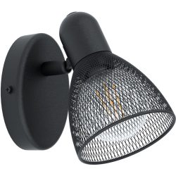 Eglo Wandlampe Corovigno Schwarz Stahl 10.5 cm - Wandlampe