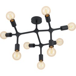 Eglo Deckenlampe Bocadella I Schwarz Stahl 36.5 cm - Deckenlampe