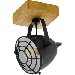 Eglo Spot Gatebeck Schwarz Stahl/Holz 11 cm 20.5 cm - Material: Holz/Stahl - Spot