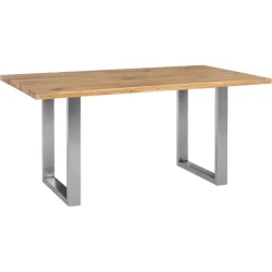 Esstisch Petra Braun Edelstahl/Holz 180 cm - Farbe: Wildeiche - Esstisch