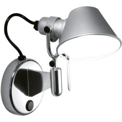 Designer-Wandlampe Artemide Tolomeo Micro - Farbe: alufarbig - LED - Lichtfarbe: Extra warmweiss - Material: Aluminium - Designer-Wandlampe- LED