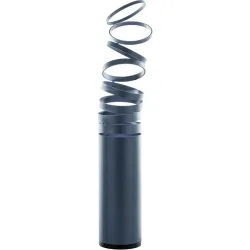 Designer-Tischlampe Artemide Decomposé Light E27 grau D 10 cm H 26 cm - Farbe: dunkelgrau - Material: Aluminium - Designer-Tischlampe