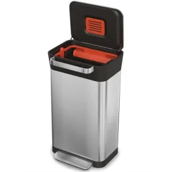 Recyclingstation Joseph Joseph Titan Edelstahl/Schwarz Edelstahl/Kunststoff 68 cm 30 l - Recyclingstation