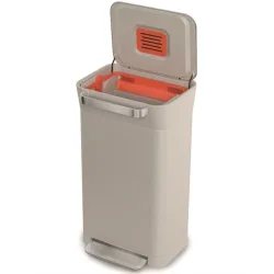 Recyclingstation Joseph Joseph Titan Grau Edelstahl/Kunststoff 68.5 cm 30 l - Farbe: stein - Recyclingstation