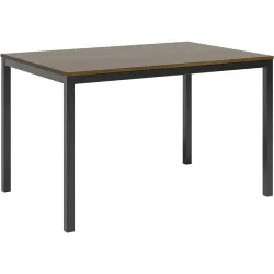 Tisch Valerie Braun/Schwarz Metall/Holz 120 cm - Farbe: Nussbaum/schwarz matt - Material: Nussbaum/Metall - Tisch