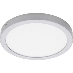 Deckenlampe Cissione Weiss/Grau Kunststoff/Metall 30 cm 3 cm - Farbe: chrom matt/weiss - LED - Lichtfarbe: Helles Neutralweiss - Material: