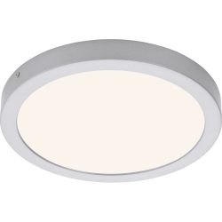 Deckenlampe Cissione Weiss/Grau Kunststoff/Metall 30 cm 3 cm - Farbe: chrom matt/weiss - LED - Lichtfarbe: Helles Neutralweiss - Material: