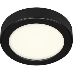Deckenlampe Cissione Schwarz/Weiss Kunststoff/Metall 17 cm 3 cm - LED - Lichtfarbe: Helles Neutralweiss - Material: Metall/Kunststoff - Deckenlampe-