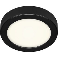 Deckenlampe Cissione Schwarz/Weiss Kunststoff/Metall 17 cm 3 cm - LED - Lichtfarbe: Helles Neutralweiss - Material: Metall/Kunststoff - Deckenlampe-