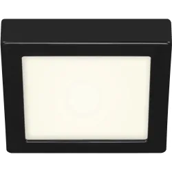 Deckenlampe Cissione Schwarz/Weiss Kunststoff/Metall 17 cm 3 cm - LED - Lichtfarbe: Helles Neutralweiss - Material: Metall/Kunststoff - Deckenlampe-