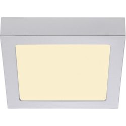 Deckenlampe Cissione Weiss/Grau Kunststoff/Metall 17 cm 3 cm - Farbe: chrom matt/weiss - LED - Lichtfarbe: Helles Neutralweiss - Material: