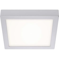 Deckenlampe Cissione Weiss/Grau Kunststoff/Metall 23 cm 3 cm - Farbe: chrom matt/weiss - LED - Lichtfarbe: Helles Neutralweiss - Material: