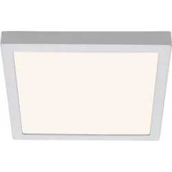 Deckenlampe Cissione Weiss/Grau Kunststoff/Metall 30 cm 3 cm - Farbe: chrom matt/weiss - LED - Lichtfarbe: Helles Neutralweiss - Material: