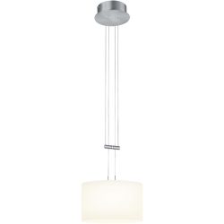 Designer-Pendellampe Bankamp Grazia Nickel matt dimmbar D 32 cm - Farbe: Nickel matt/Chrom abgesetzt - LED - Lichtfarbe: Extra warmweiss - Material: